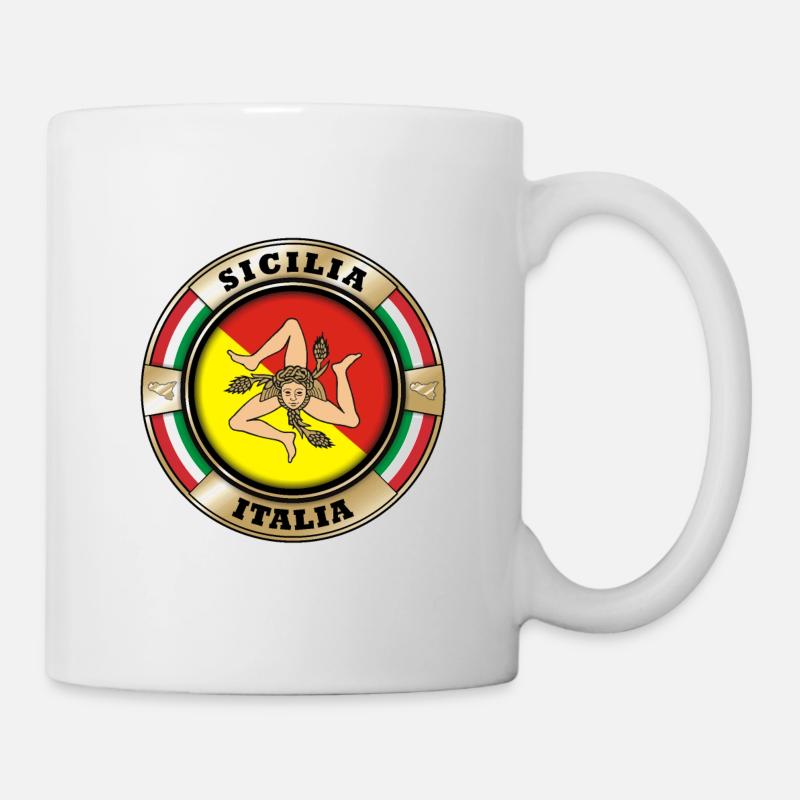 Emblème de la Sicile - Mug blanc - blanc