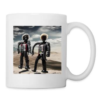 men in cyber world - Mug - white - Right