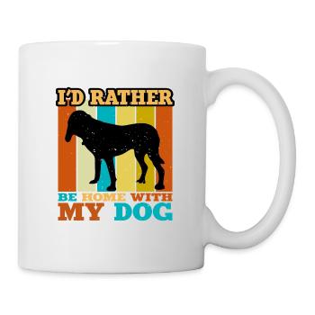 Bluetick Coonhound Dog Silhouette Retro Sunset - Mug - white - Right