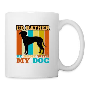 Blue Lacy Dog Lover Silhouette Vintage Sunset - Mug blanc - blanc - Droite