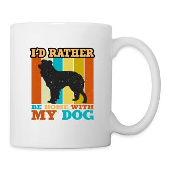 Border Collie Hundeliebhaber Silhouette Vintage Sonnenuntergang - Tasse - Weiß - Rechts