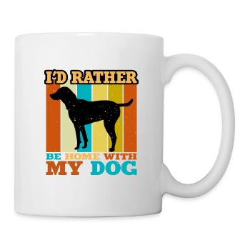 Noir et bronzé Virginie Foxhound Silhouette de chien - Mug blanc - blanc - Droite