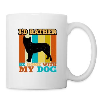 Blue Heeler Dog Lover Silhouette Vintage Sunset - Mug - white - Right
