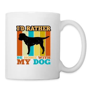Border Terrier Dog Lover Silhouette Vintage Sunset - Mug blanc - blanc - Droite