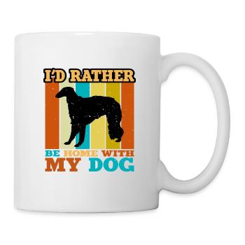 Borzoi Dog Lover Silhouette Vintage Sunset - Mug - white - Right