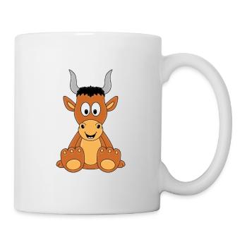 STIER - BULLE - TIER - KIND - BABY - Tasse - Weiß - Rechts