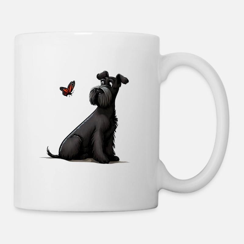 Riesenschnauzer / Schnauzer Hunde Design Geschenk - Tasse - Weiß