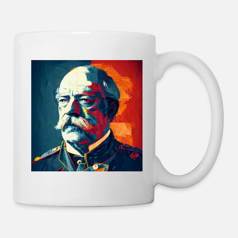 Otto von Bismarck Pop Art - Tasse - Weiß