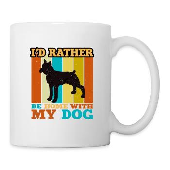 Boxer Dog Silhouette Vintage Sunset für Hundeliebhaber - Tasse - Weiß - Rechts