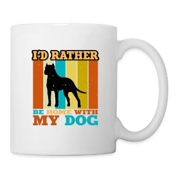 Amoureux des chiens brésiliens Silhouette Vintage Coucher de soleil - Mug blanc - blanc - Droite