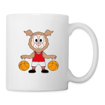 BASKETBALL - SPORT - LAMA - ALPAKA - TIER - Tasse - Weiß - Rechts