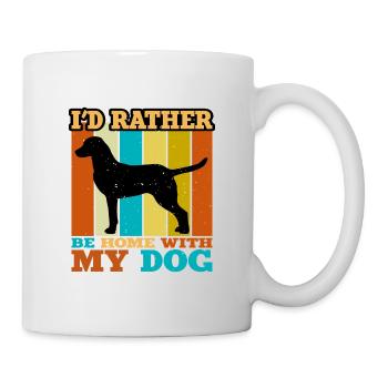 Chesapeake Bay Retriever Dog Silhouette Retro Sun - Mug - white - Right