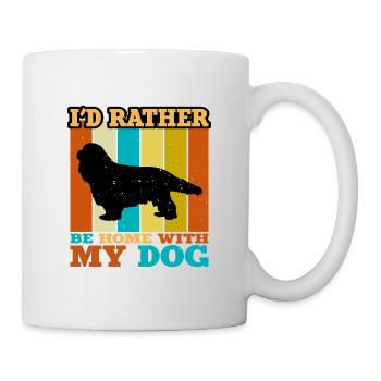 Cavalier Dog Lover Silhouette Vintage Sunset - Mug - white - Right