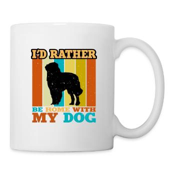 Karpaten-Schäferhund Silhouette Retro Sonnenuntergang - Tasse - Weiß - Rechts