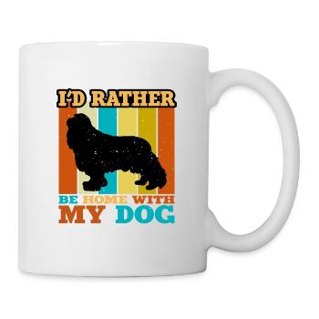 Cavalier King Charles Spaniel Dog Silhouette - Mug - white - Right