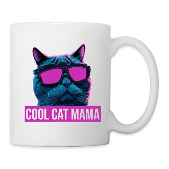 Cool Cat Mama Futuristic Style Design - Mug - white - Right