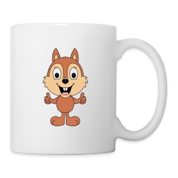 EICHHÖRNCHEN - TIER - TIERISCH - GUT - KIND - BABY - Tasse - Weiß - Rechts