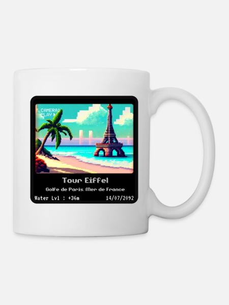 Tour Eiffel Golfe de Paris Mer de France - Mug blanc - blanc