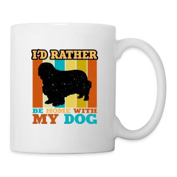 Clumber Spaniel Dog Love Silhouette Vintage Sunset - Mug - white - Right