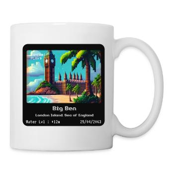 Big Ben London Island, Sea of England - Mug - white - Right