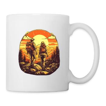 Cooles Wanderer Motiv - Wandern in den Bergen - Tasse - Weiß - Rechts