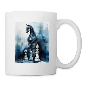 Blue Chess Knight Came to Life - Mug - white - Right