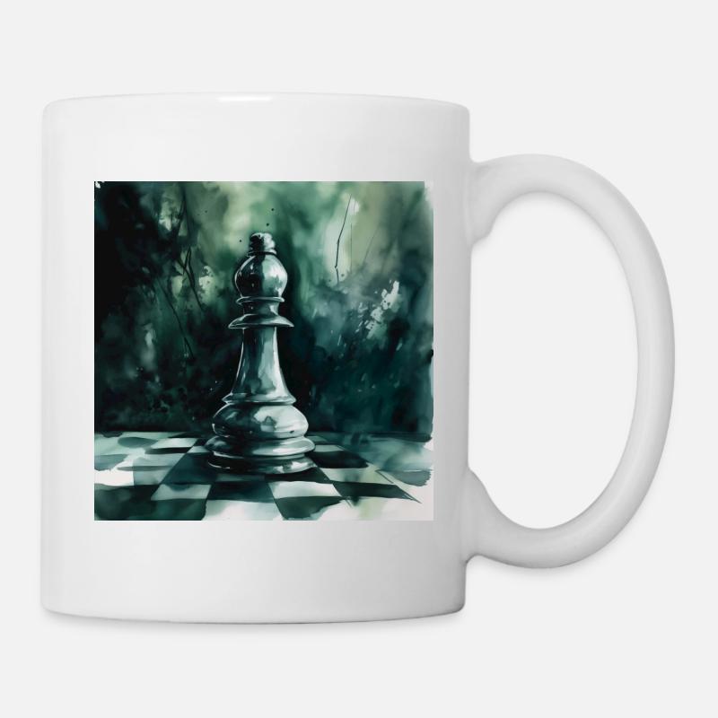 Türkiser Schachläufer - Tasse - Weiß