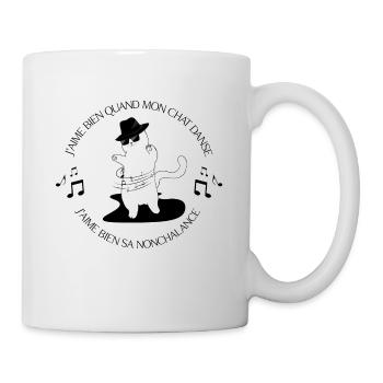 Johan Papaconstantino Mon Chat Danse chanson - Mug blanc - blanc - Droite