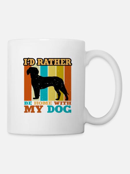 Deutsche Bracke Hundeliebe Silhouette Vintage Sunset - Tasse - Weiß