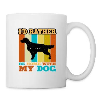 English Setter Dog Lover Silhouette Vintage Sunset - Mug - white - Right