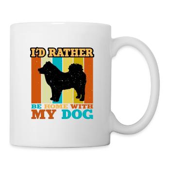Eurasier Dog Lover Silhouette Vintage Sunset - Mug - white - Right