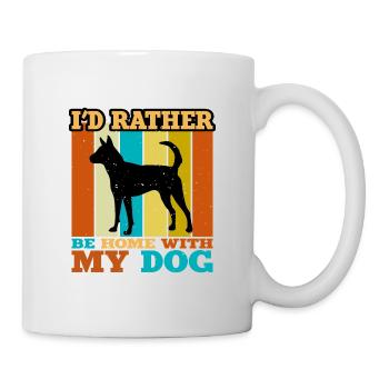 Formosan Mountain Dog Love Silhouette Retro Sunset - Mug blanc - blanc - Droite