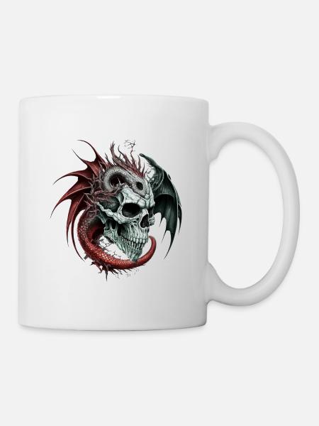 Dragon crânien - Mug blanc - blanc