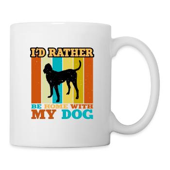 Gascon Saintongeois Dog Silhouette Retro Sunset - Mug blanc - blanc - Droite