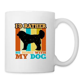 Georgian Schäferhund Liebe Silhouette Retro Sonnenuntergang - Tasse - Weiß - Rechts