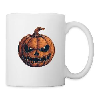 Citrouille d’horreur effrayante - Motif Halloween - Mug blanc - blanc - Droite