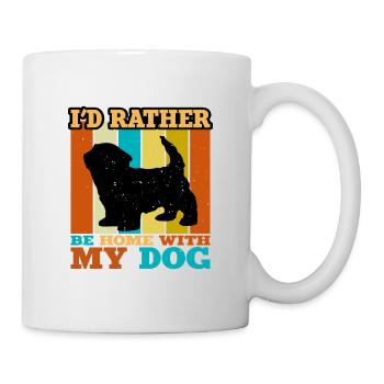 Havenese Dog Lover Silhouette Vintage Sunset - Mug blanc - blanc - Droite