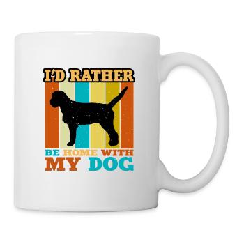 Griffon Fauve De Bretagne Dog Silhouette Retro - Mug - white - Right