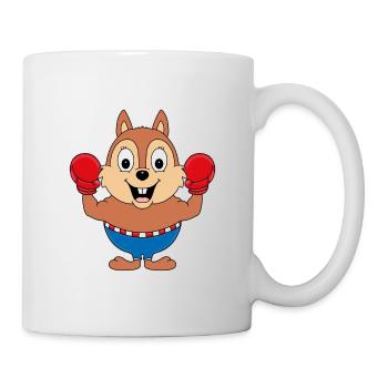 EICHHÖRNCHEN - BOXER - BOXEN - SPORT - TIER - Tasse - Weiß - Rechts