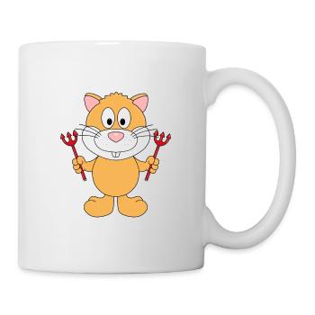 HAMSTER - TEUFEL - TIER - Tasse - Weiß - Rechts