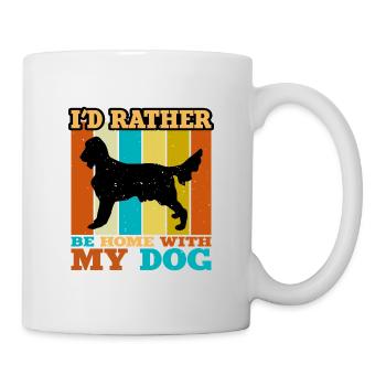 Irischer Setter Hund Liebhaber Silhouette Vintage Sonnenuntergang - Tasse - Weiß - Rechts