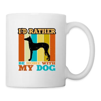 Ibizan Hound Dog Lover Silhouette Vintage Sunset - Mug - white - Right