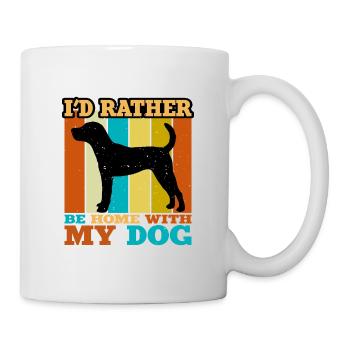 Jack Russell Dog Lover Silhouette Vintage Sunset - Mug blanc - blanc - Droite