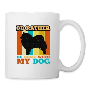 Spitz japonais Dog Lover Silhouette Vintage Sunset - Mug blanc - blanc - Droite