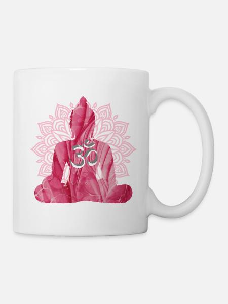 om mit buddha e 229 - Tasse - Weiß