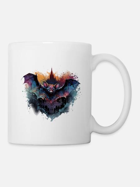 Fledermaus Schloss - Tasse - Weiß