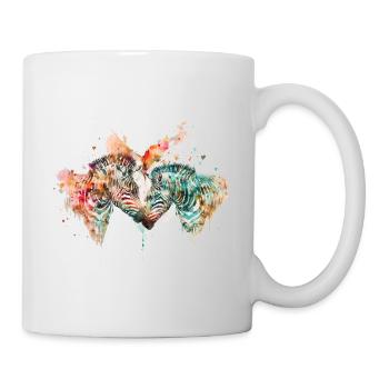 Zebras In Love - Tasse - Weiß - Rechts