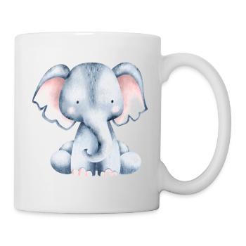 Cute little elephant - Mug - white - Right