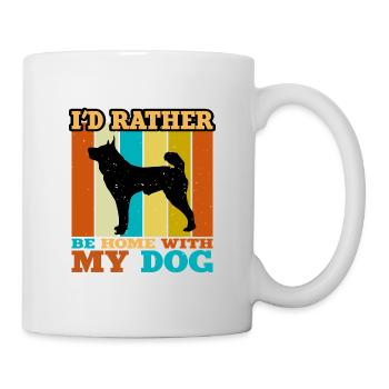 Karelian Bear Dog Lover Silhouette Vintage Sunset - Mug - white - Right