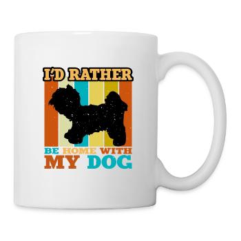 Kyi Leo Dog Lover Silhouette Vintage Sunset - Mug blanc - blanc - Droite
